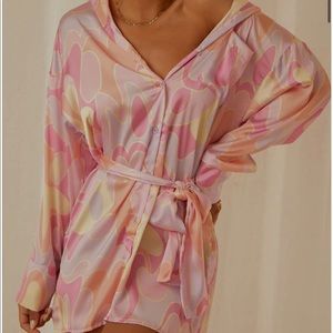 Peppermayo Faye Mini Shirt Dress- Psychedelic